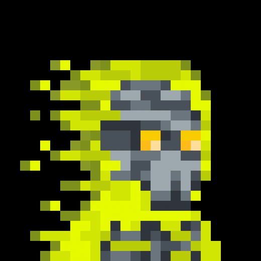 Collection example (lime-metal-mask) — sourced community repost of zkSNARKs character art; not a treasury holding.