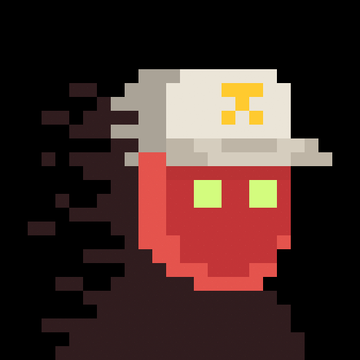Collection example (red-face-white-cap) — sourced community repost of zkSNARKs character art; not a treasury holding.